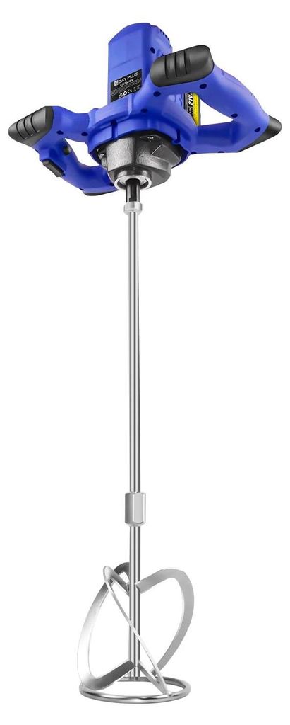Akku Rührwerk - Mörtel-, Beton- & Farbmischer - Leistung 5000 W - Drehzahl 0–1700 U/min, 6 Stufen - 2x 1500 mAh Li‐Ion Akkus - M14 Aufnahme, ...