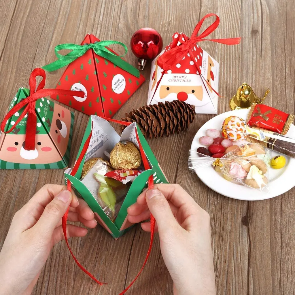Allecto Premium : 30 Boîtes Cadeaux Noël pour Bonbons et Biscuits