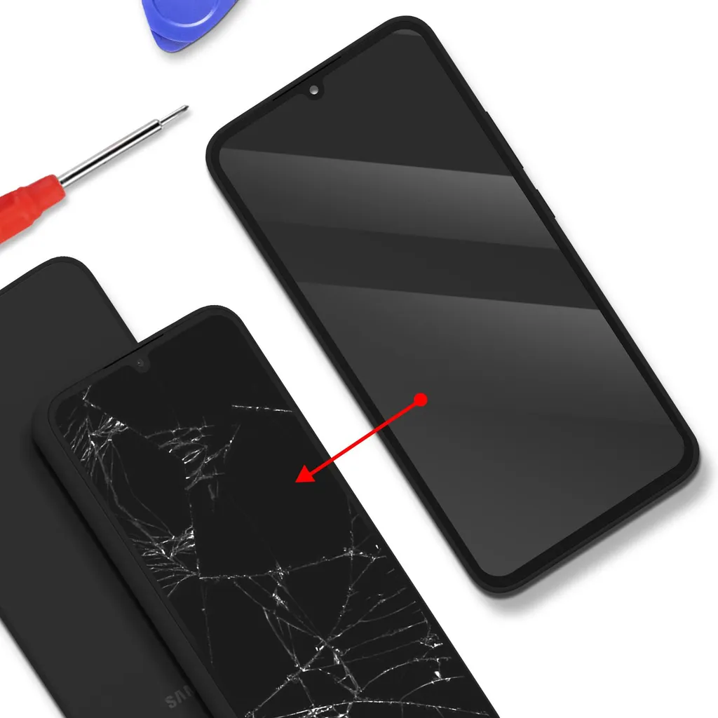 Solution Écran Cassé Galaxy A34 : Kit LCD Complet Noir avec Cadre Clappio - 3