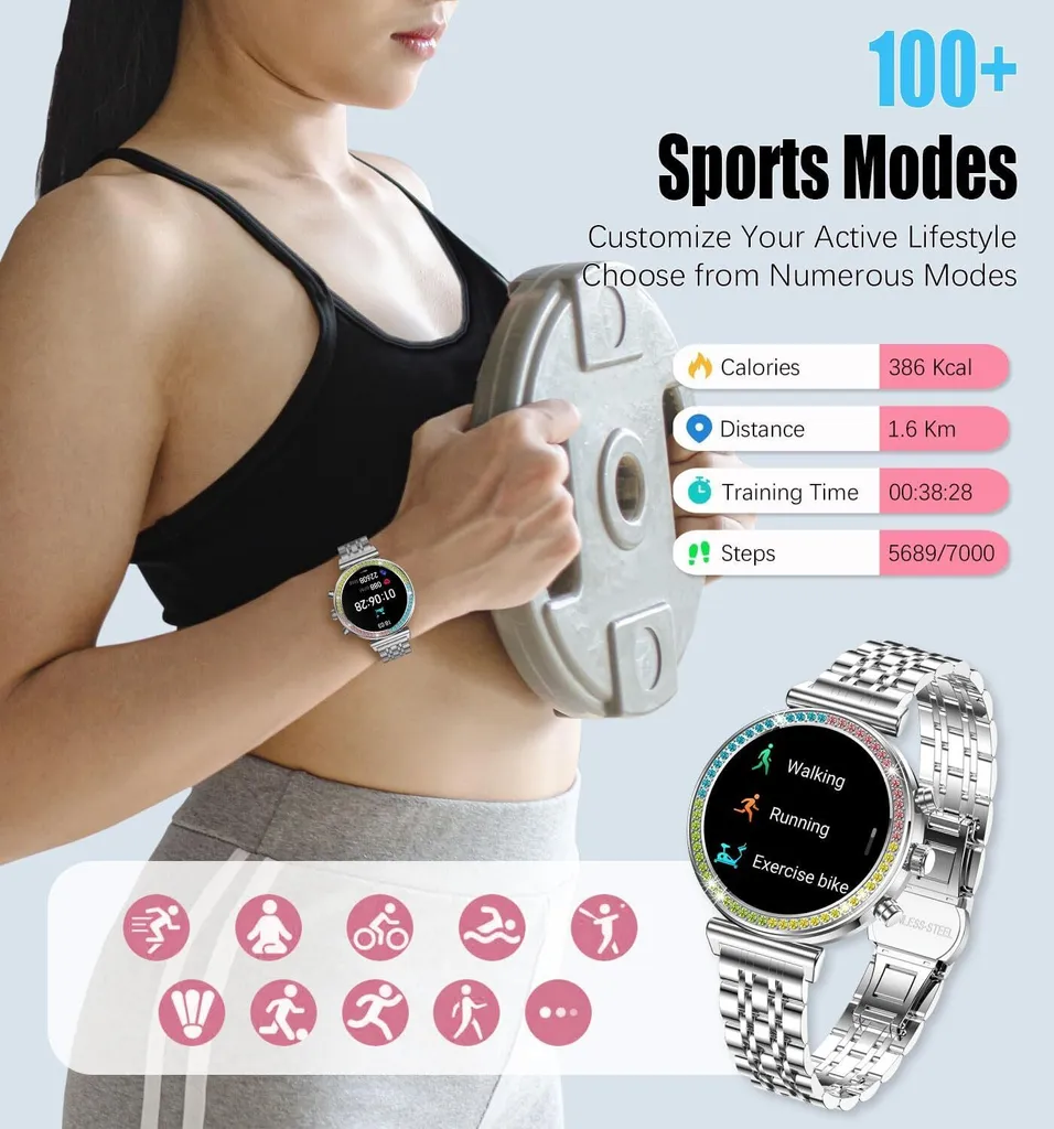 Smartwatch Sportivo Donna Impermeabile 1,25'' HD Chiamate Bluetooth - 3