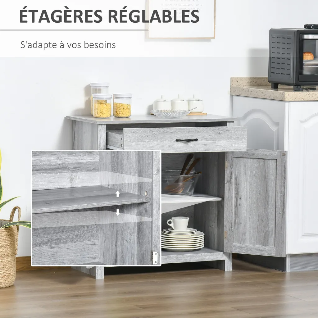 Buffet bas gain de place pour optimiser le rangement du salon
