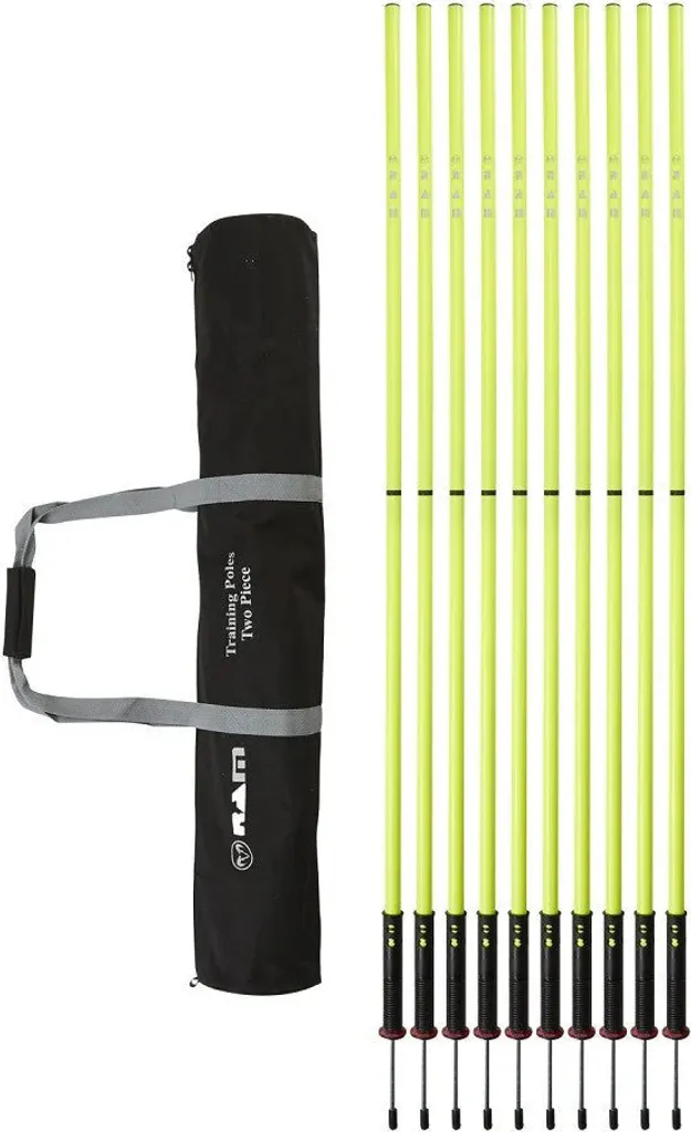 Kit barres de slalom pour entraînement football et agility 20 unités jaune