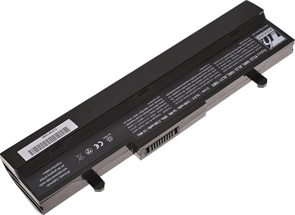 Batteria T6 Power per Asus Eee PC 1005HA, Li-Ion, 10,8 V, 5200 mAh (56 Wh), nero - 1