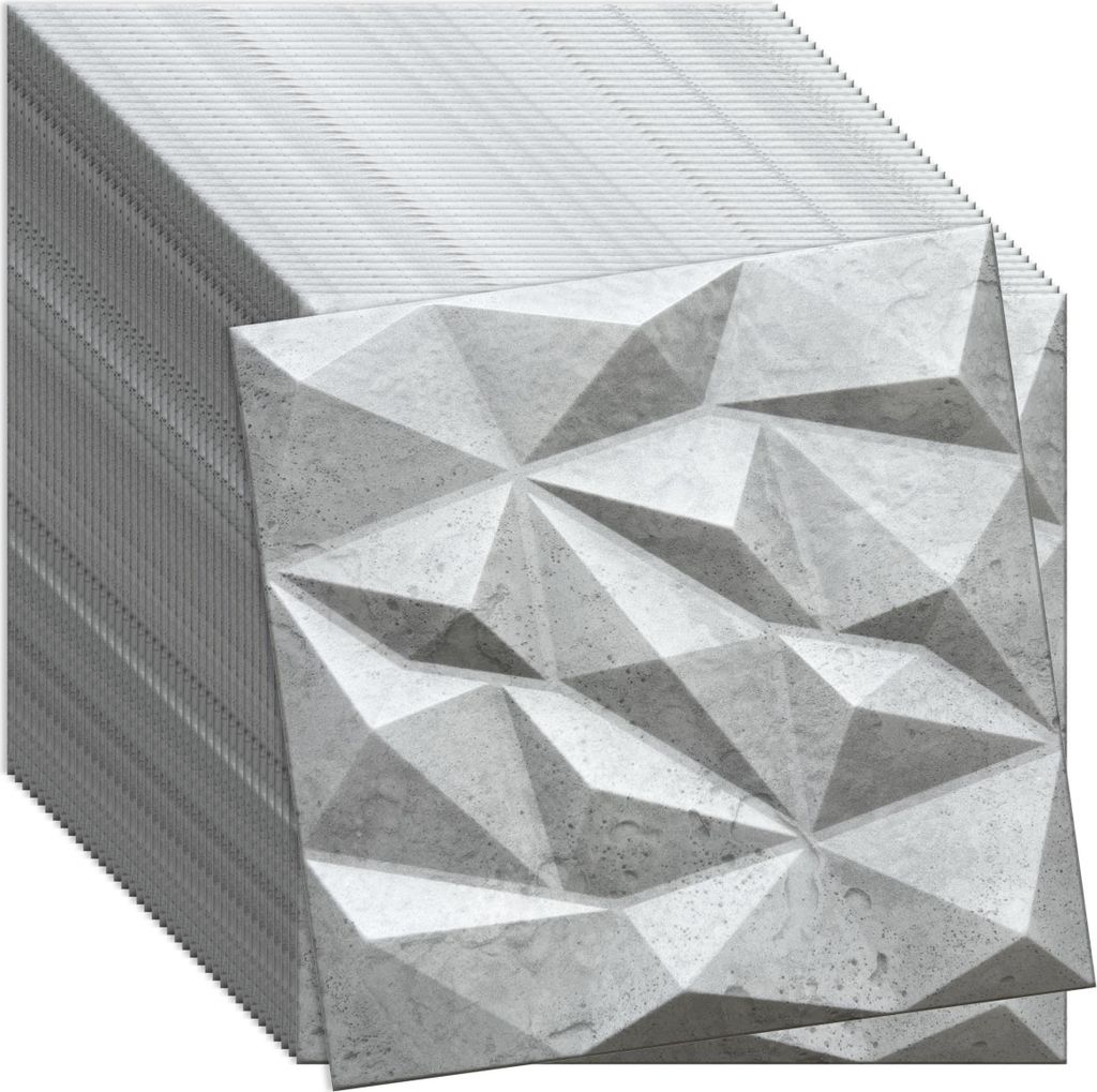 3D Wandpaneele Betonoptik 40 Stück / 10 m² | Deckenpaneele Produktbild 