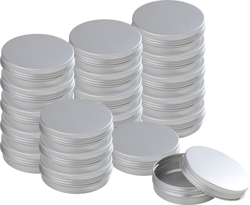 VBS XXL Cremedosen RUND mit Schraubverschluss aus Aluminium 20 Stück 20 Stück, 100 ml