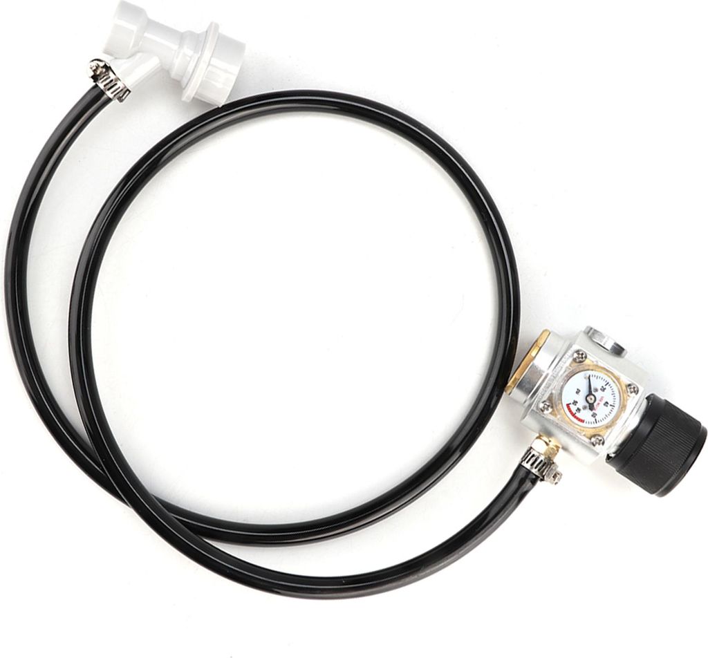 0-90PSI CO2 Mini-Gasregler 5/16in Gas Line Assembly Manometer Ball Lock Accessory Kit