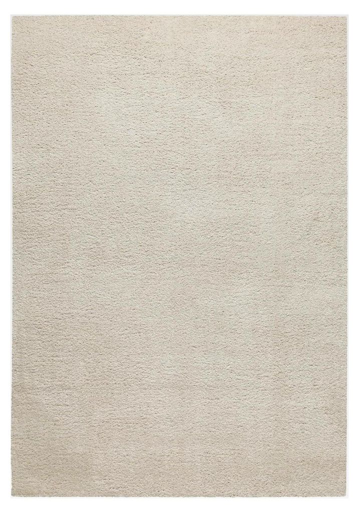 Moderner Hochflor Teppich - Läufer im Berber Stil für Wohnzimmer, Flur, Schlafzimmer (80 x 150 cm, Creme beige)