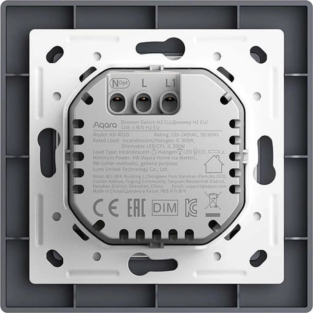 Aqara Dimmer Switch H2 Grey : Interrupteur Variateur Connecté Zigbee - 5