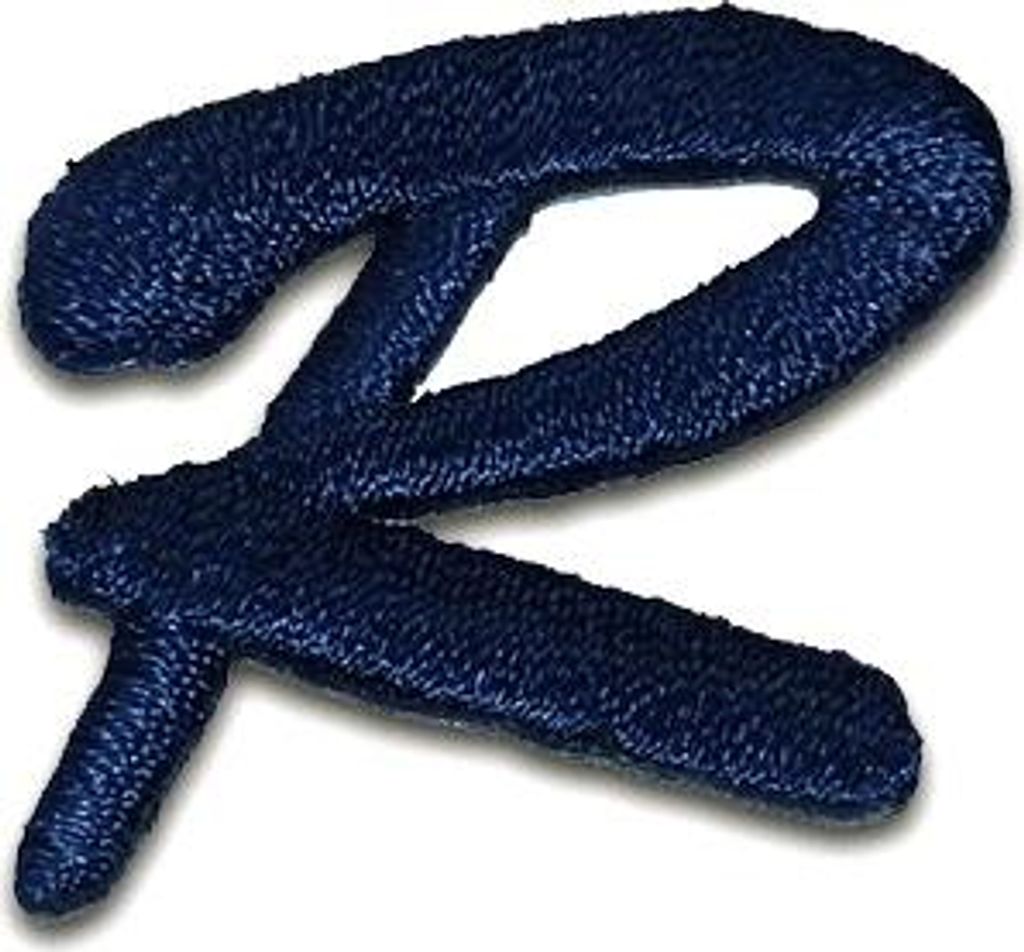 Buchstabe R 3.2x3.5cm: Alphabet Buchstaben Einzeln Auswählbar - Aufnäher, Bügelbild, Aufbügler, Applikationen, Patches, Flicken, Zum Aufbügeln