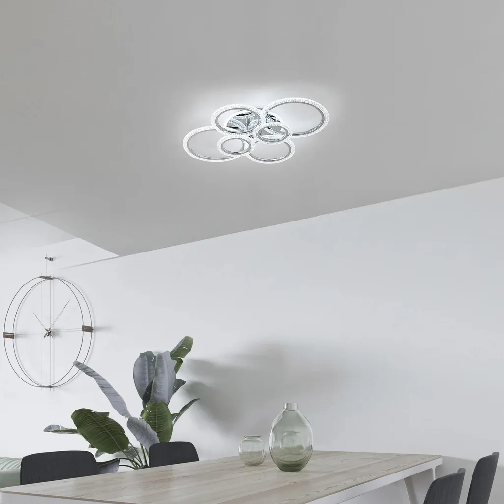 Luminaire Plafonnier LED de Surface Argent - Éclairage 92W Rond 220V
