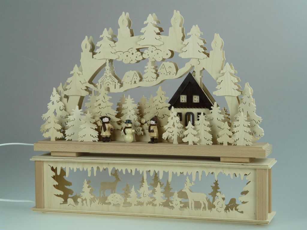 Original Erzgebirgischer Marken Schwibbogen Lichterbogen 50 x 43 cm K50-2_408