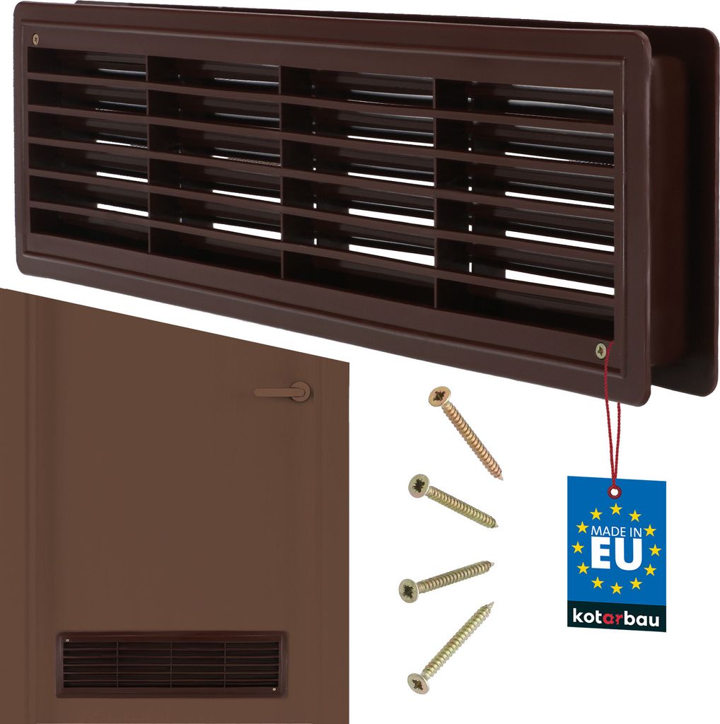 KOTARBAU® Lüftungsgitter 13,5x46 cm Abluftgitter Braun Produktbild 