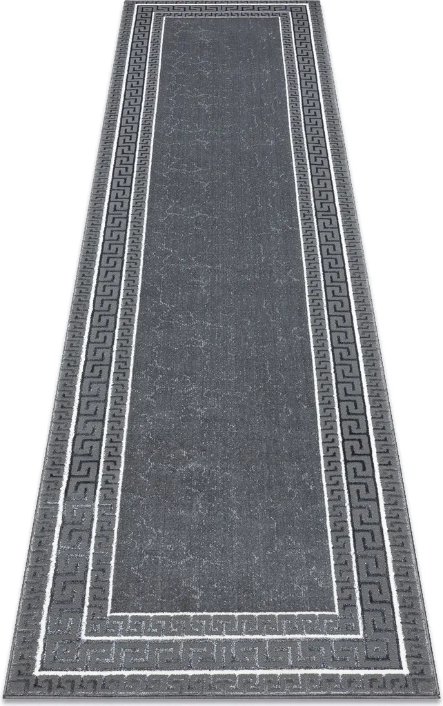 Tapis couloir ALLURE 1960 gris antidérapant et stylé 60x200 cm chic