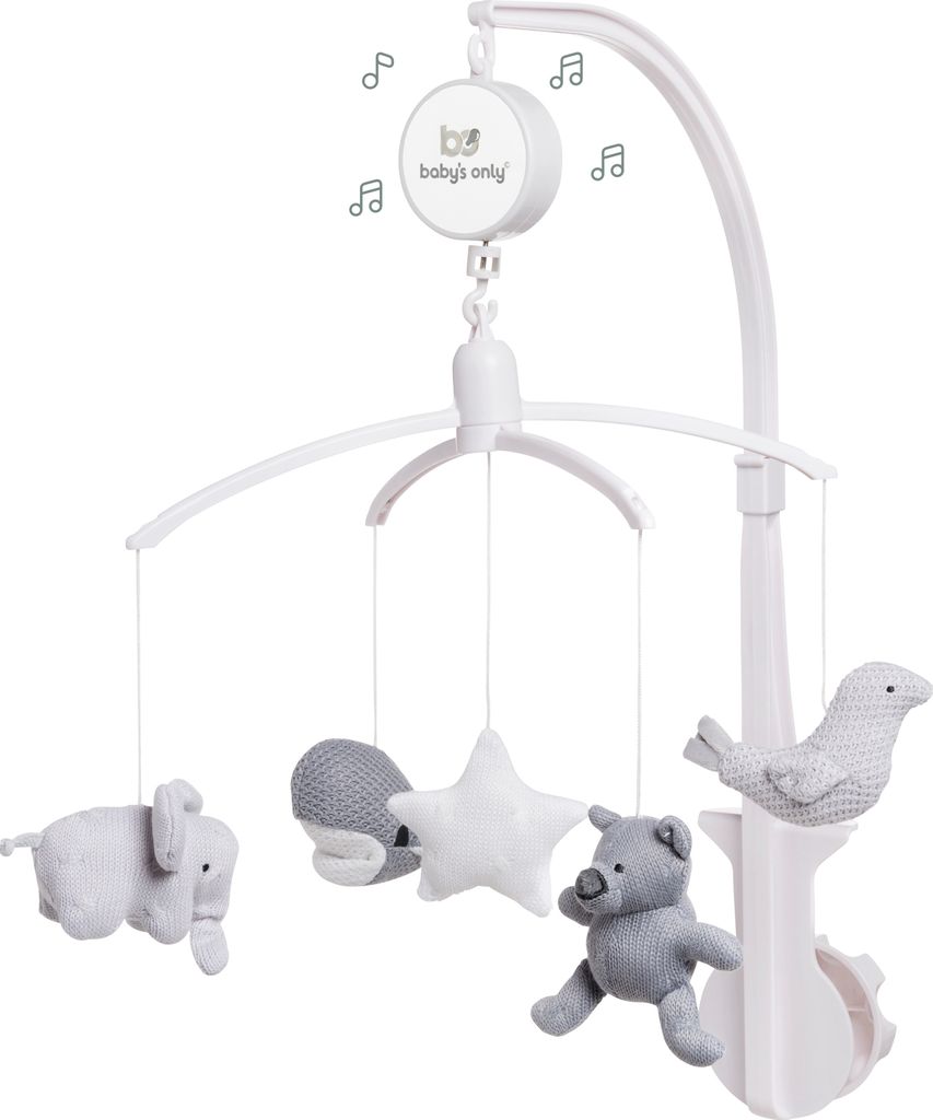 Baby's Only Musik-Mobile - Silbergrau/Grau/Weiß Produktbild 