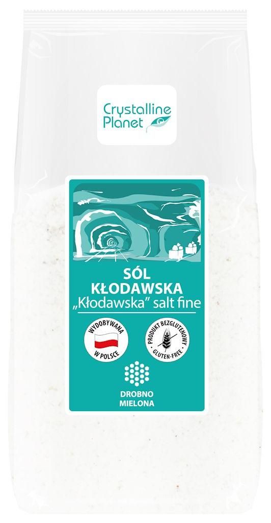 SÓL KŁODAWSKA DROBNO MIELONA BEZGLUTENOWA 600 g - CRYSTALLINE PLANET
