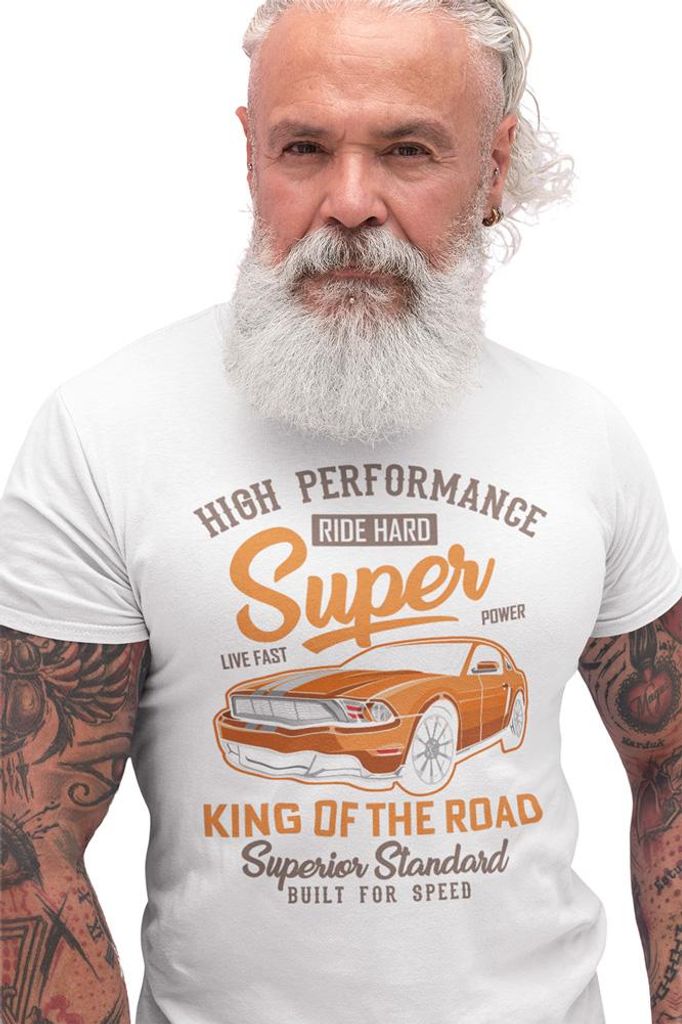 D&B Uni Polo ST00004 King Of The Road Weiß-Größe M