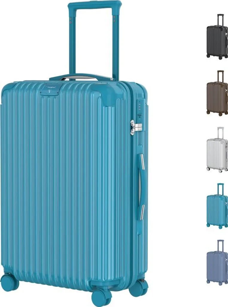 Valigia Voyagoux 116L Azzurro - Trolley Grande da Stiva con Ruote 360°