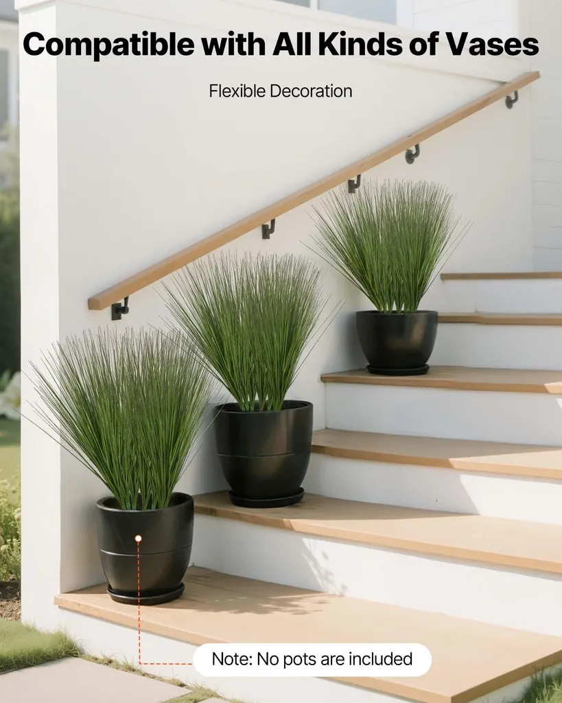 Erba Artificiale a Bulbo 68cm Set 8 | Arredo Minimal PVC Alta Qualità - 6