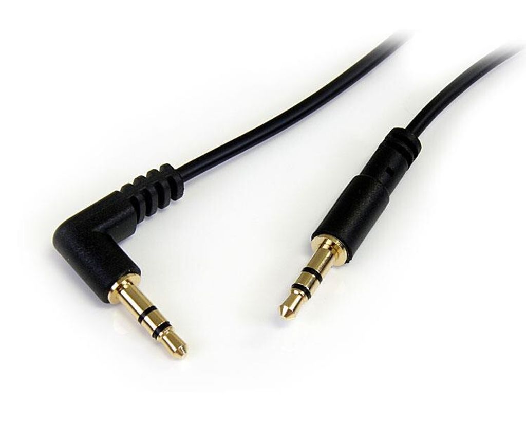 StarTech.com MU1MMSRA Audio-Kabel 0,3 m 3.5mm Schwarz