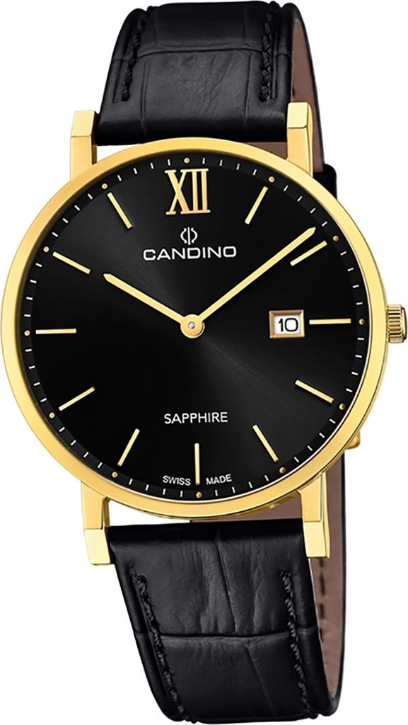 Candino Edelstahl Herren Uhr Analog Elegant Armbanduhr schwarz Classic D2UC4726/3