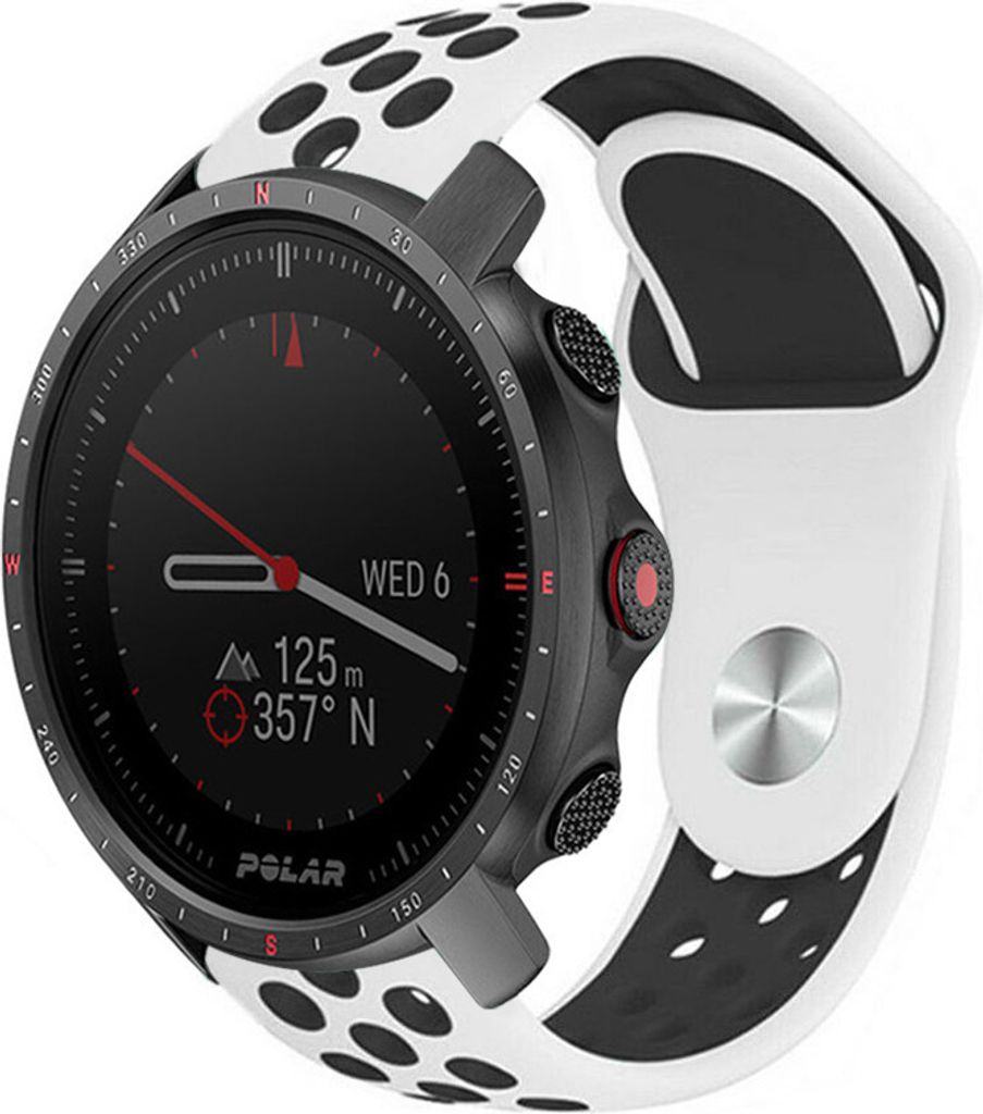 Strap-it Polar Grit X Pro Sportarmband (Weiß/Schwarz)