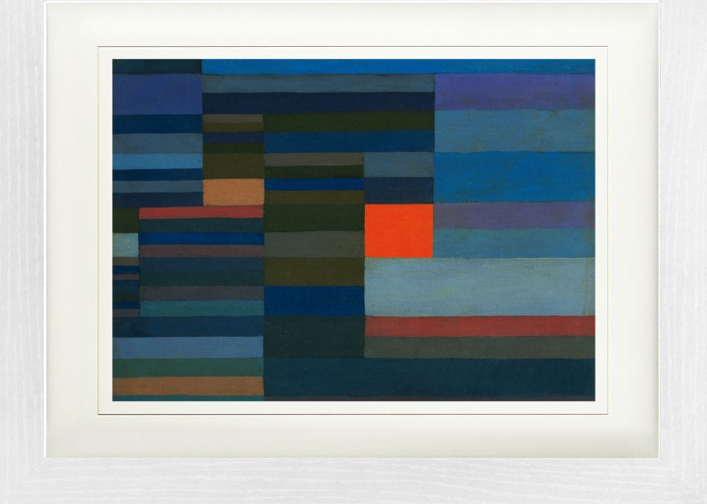Paul Klee Gerahmtes Bild Mit Edlem Passepartout | Wand-Bilder | Im Bilderrahmen - Feuer Am Abend, 1929 (30 x 40 cm)