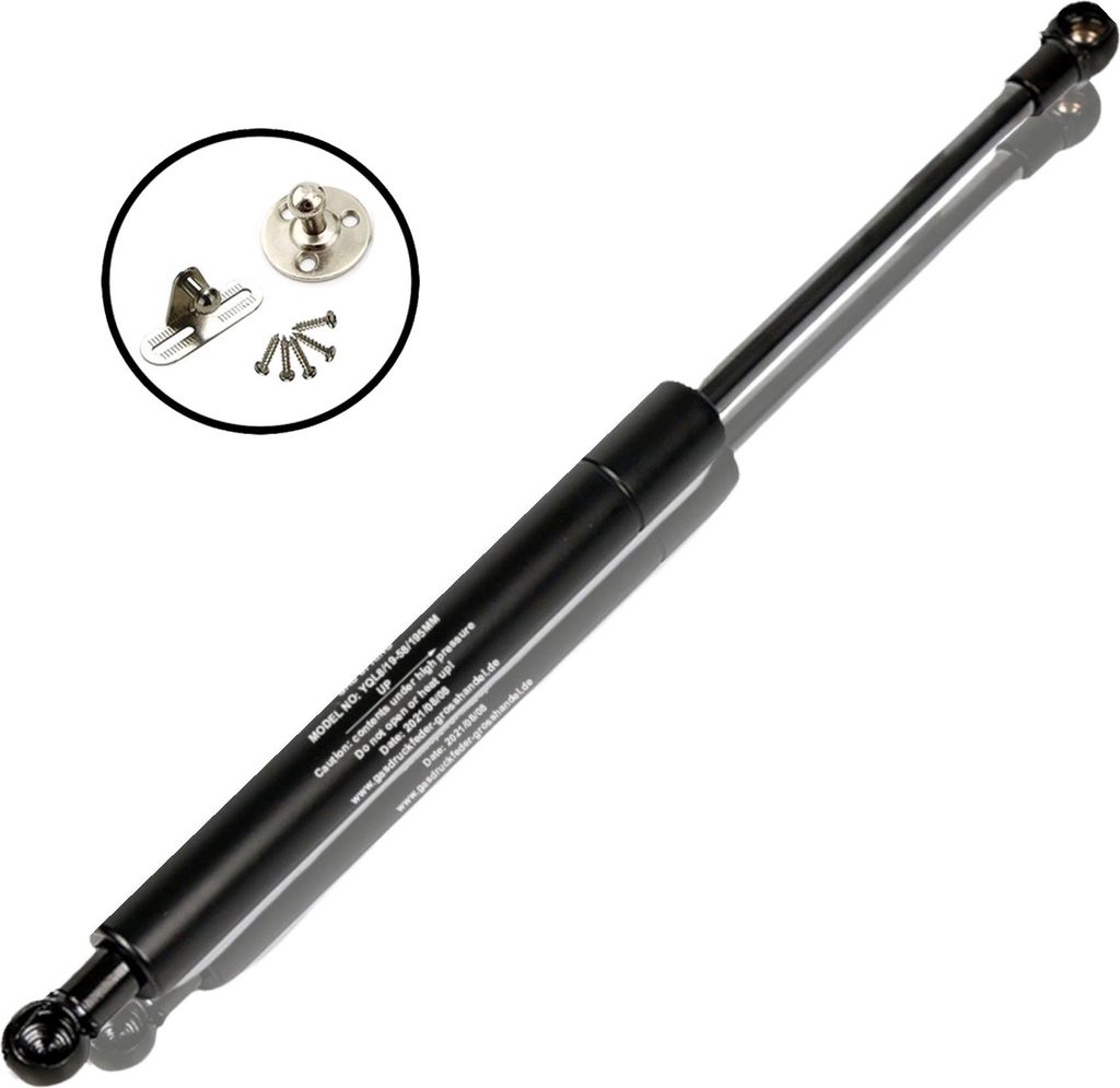 Gasdruckfeder Ersatz Liftomat 195/58 mit Beschlag 50-500N Metall - 250 N , 1