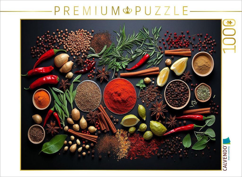 CALVENDO Puzzle Gewürze für die Küche | 1000 Teile Lege-Größe 64x48cm Foto-Puzzle für glückliche Stunden
