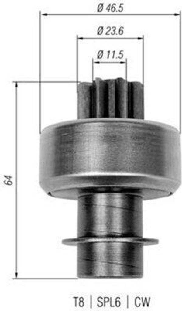 MAGNETI MARELLI 940113020336 Anlasser-Ritzel AMB0336 085541280010