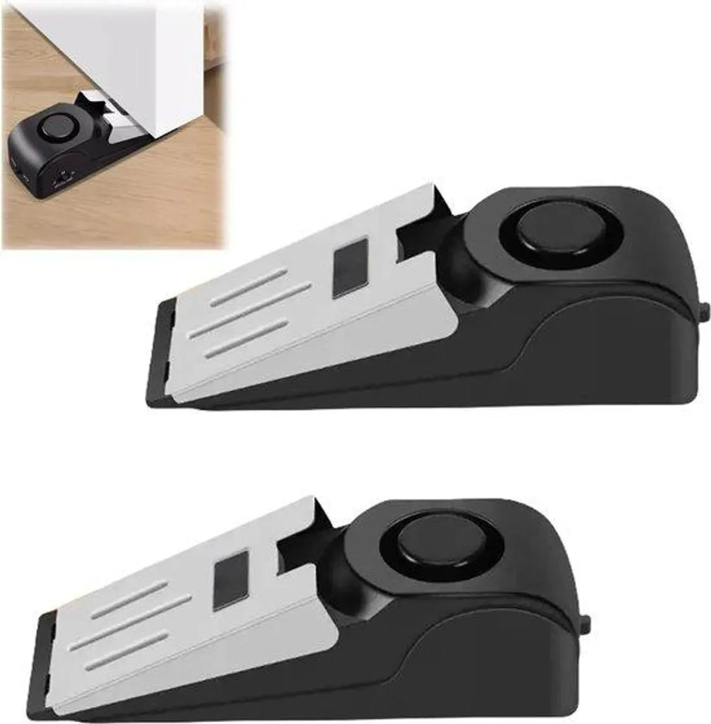 Cale-porte alarme d'intrusion avec sirène 120 dB pour appartement (x2)