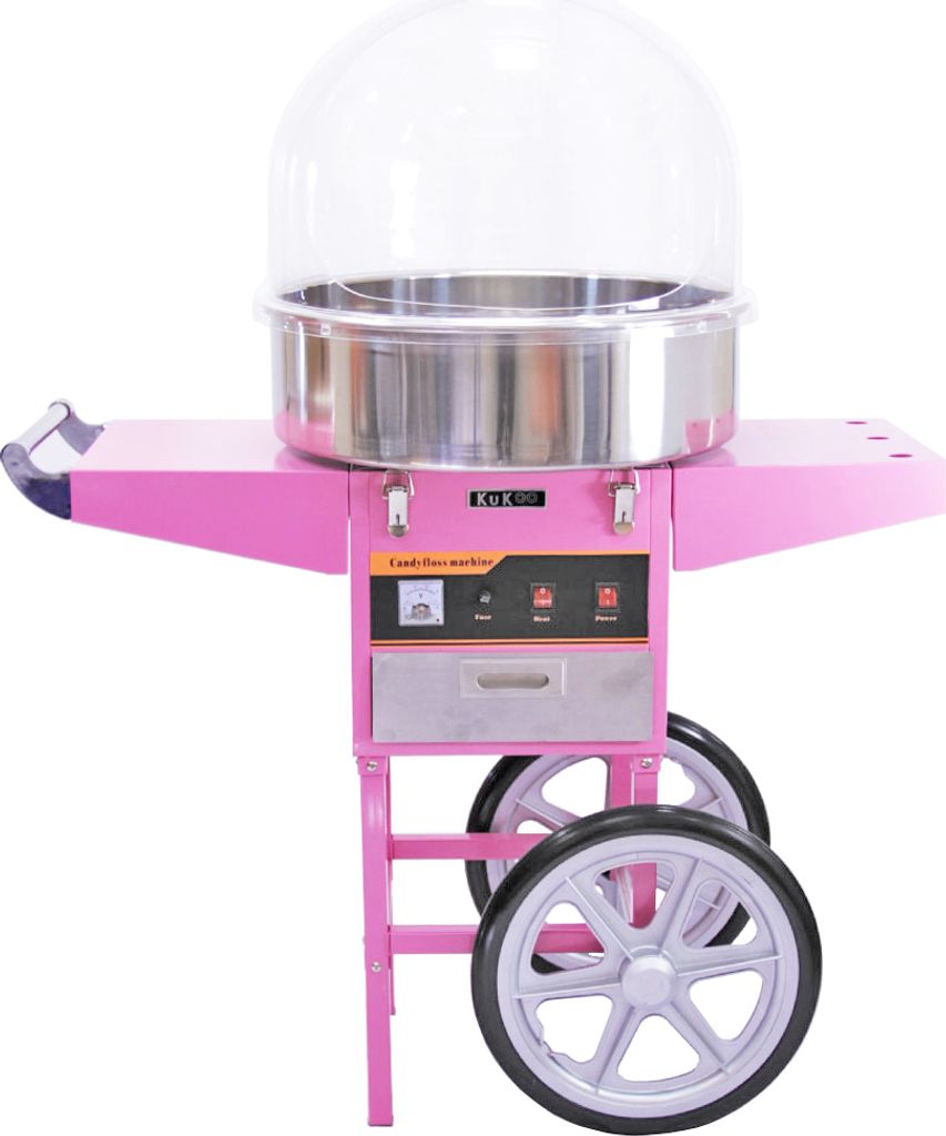 Machine à barbe à papa avec chariot adapté et capot de Image du produit 