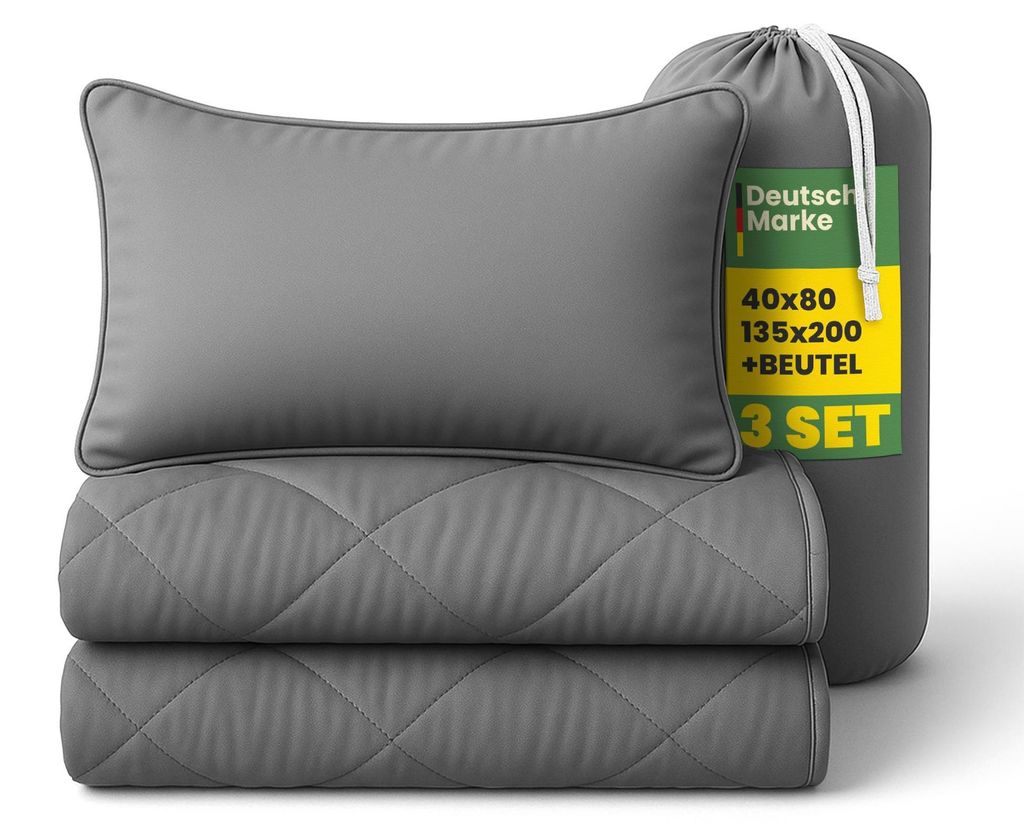 Set de lit de voyage 2 pcs. anthracite Image du produit 