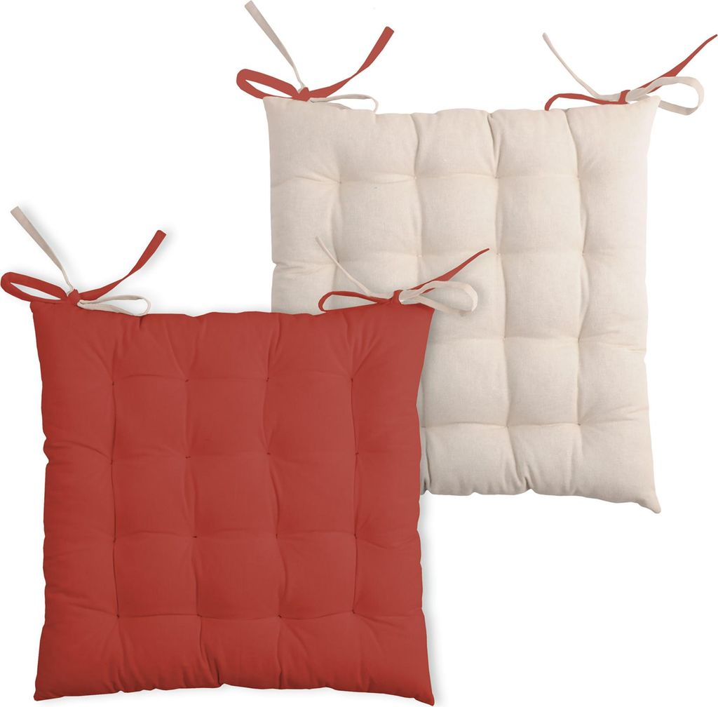 STOF Stuhlkissen DUO 40x40 ziegelrot - 1 Stk - Zweifarbig