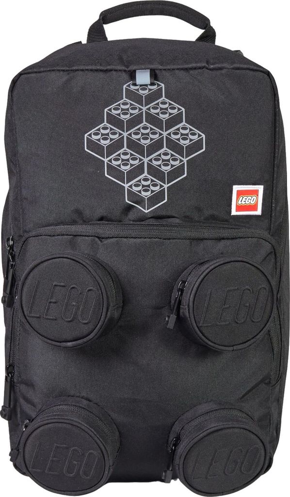 LEGO Bricks Petersen School Backpack 20209-2511, Rucksack, für Jungen, Schwarz, Größe: One size