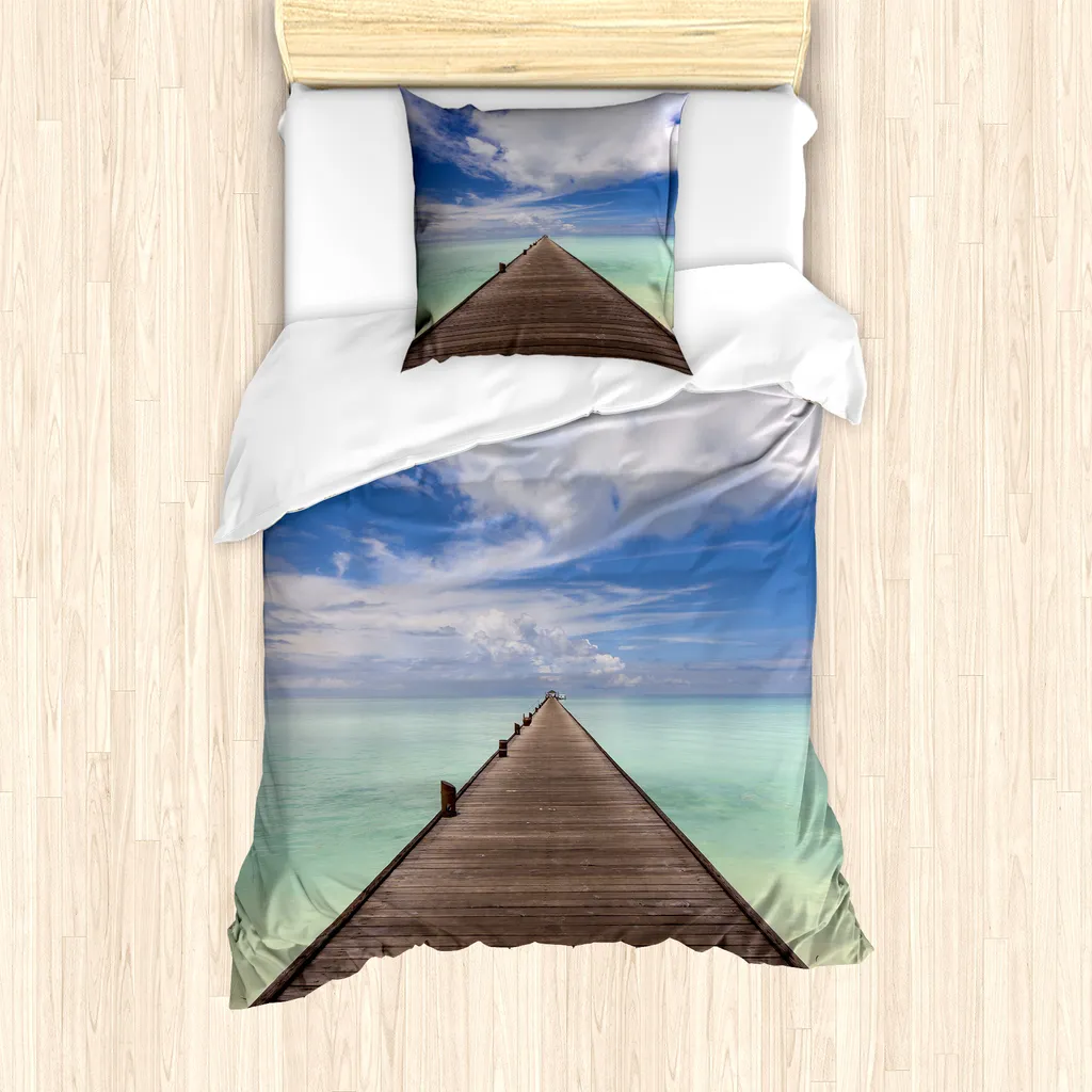 Set Copripiumino ABAKUHAUS Singolo 135x200 Anti-Allergico Mare