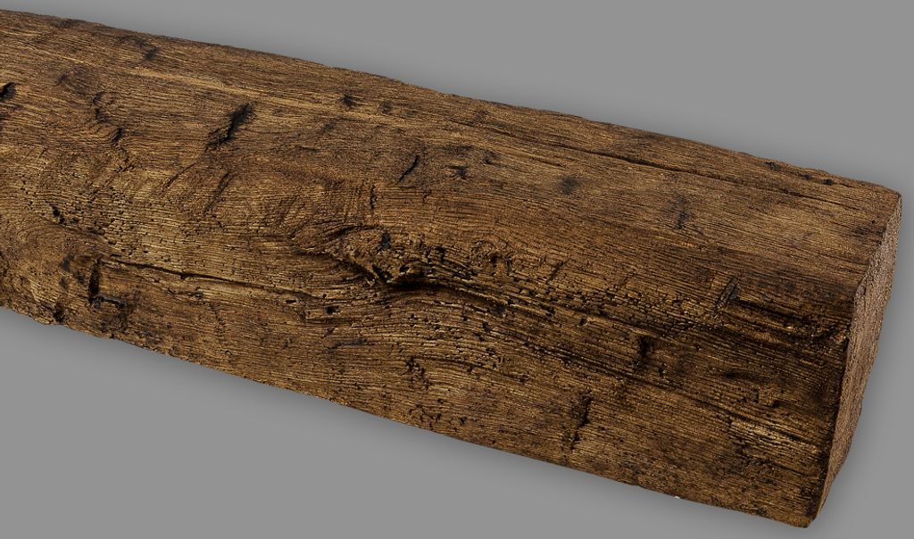 HOMESTAR Deckenbalken Eiche dunkel, Holz Imitat, 9 x 6 cm, Länge 3 m
