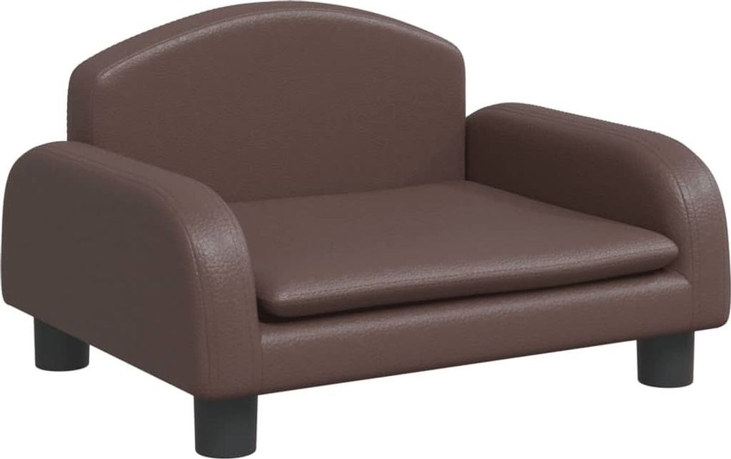 Hundebett Braun 50x40x30 cm Kunstleder
