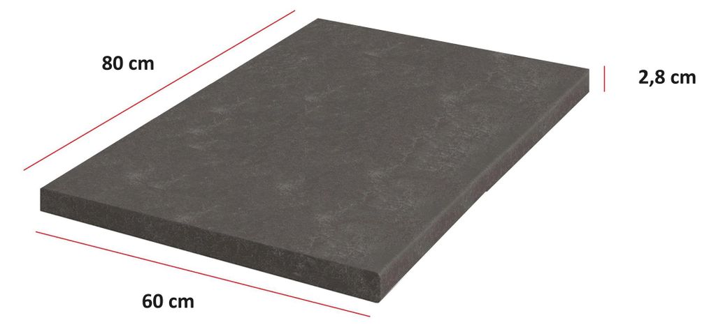 Küchen Arbeitsplatte Metallic Brown 80 cm 28 mm Bianca Grey Produktbild 
