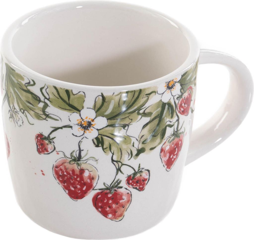Kubek ceramiczny w truskawki STRAWBERRY, 450 ml Zdjęcie produktu 