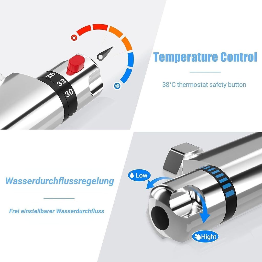 Brausethermostat Duscharmatur Mischbatterie Dusche Produktbild 7