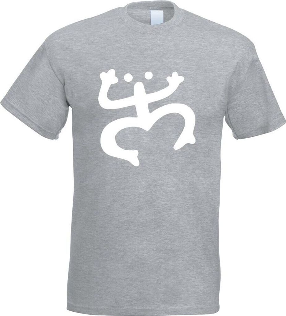 Kiwistar - T-Shirt - Graumeliert - Coqui Frog Symbol Motiv Bedruckt Funshirt Design Print - mit Motiv Bedruckt - Funshirt Design - Sport - Freizeit...