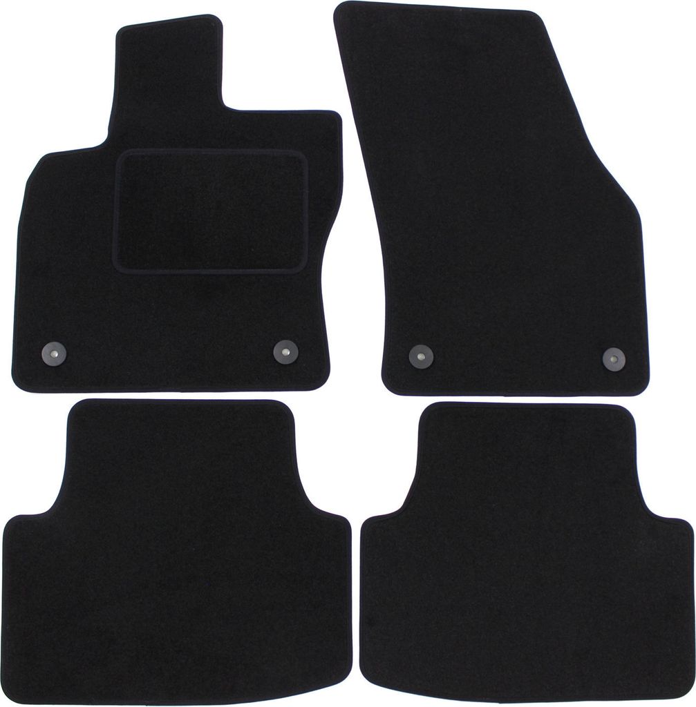 Tapis De Sol Noir Velours Pour Seat Leon 3 2013-2020 4pcs, Image du produit 