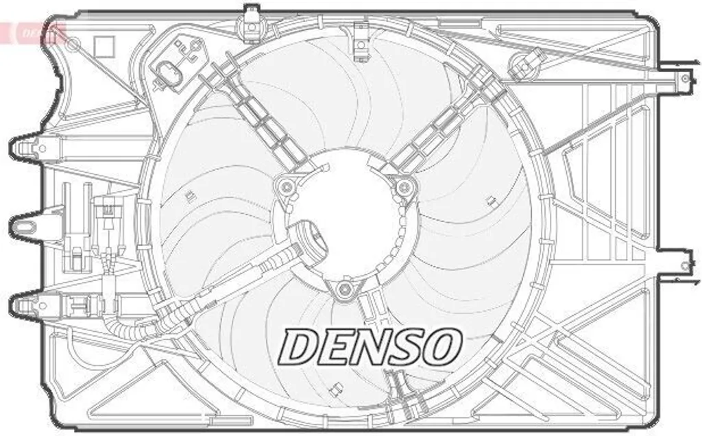 Ventilateur radiateur pour Fiat 500L 351-352, marque DENSO DER09070
