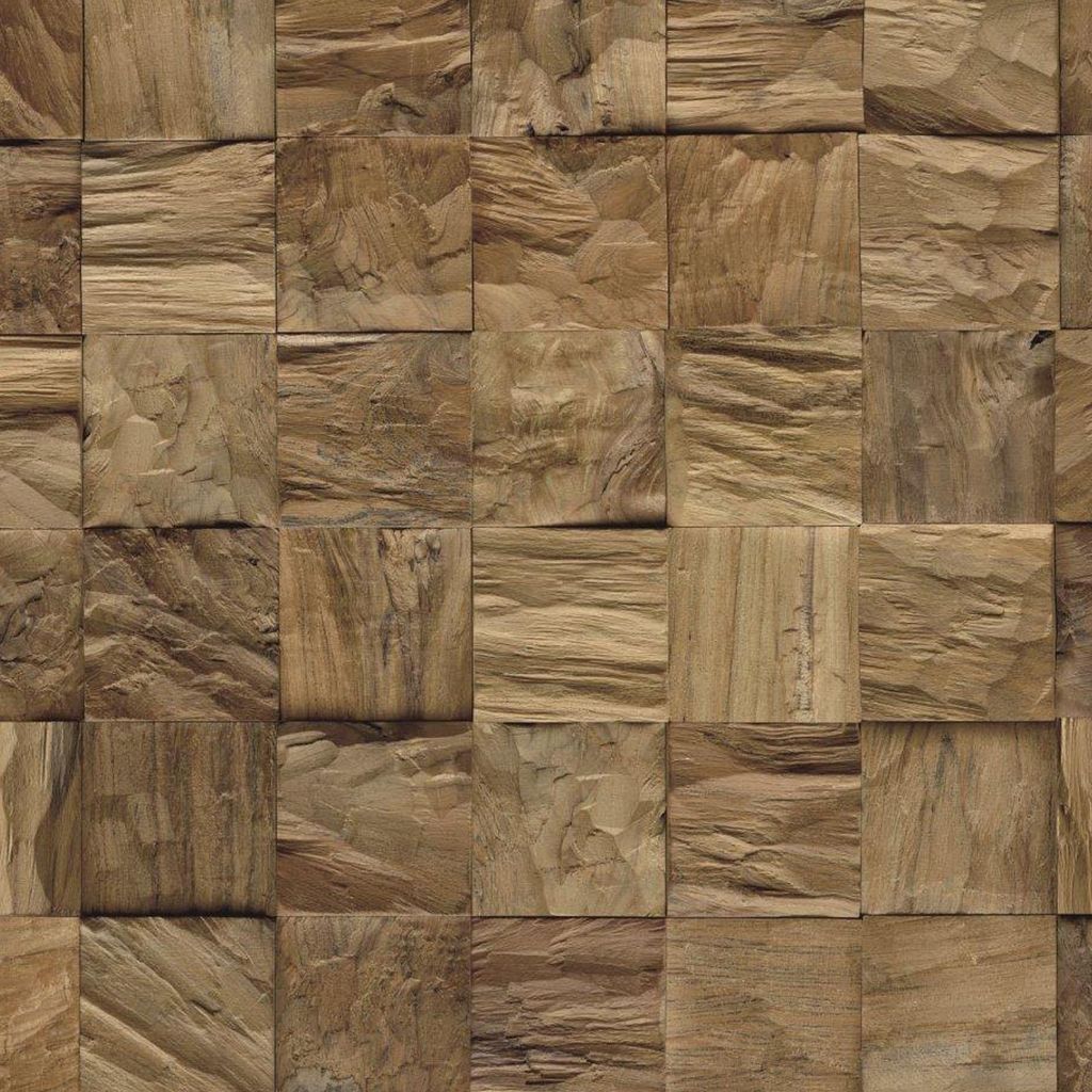 INDO rustikale Holzwandverkleidung Teak Diamondwood Produktbild 