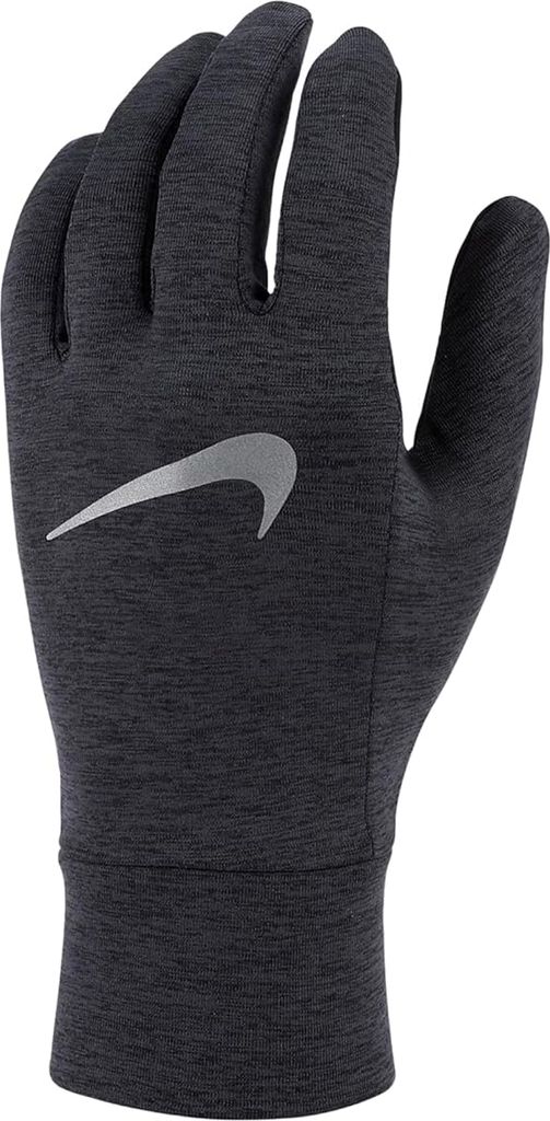 Nike - Herren Handschuhe, Fleece, Laufen CS573 (L - XL) (Schwarz/Silber meliert)