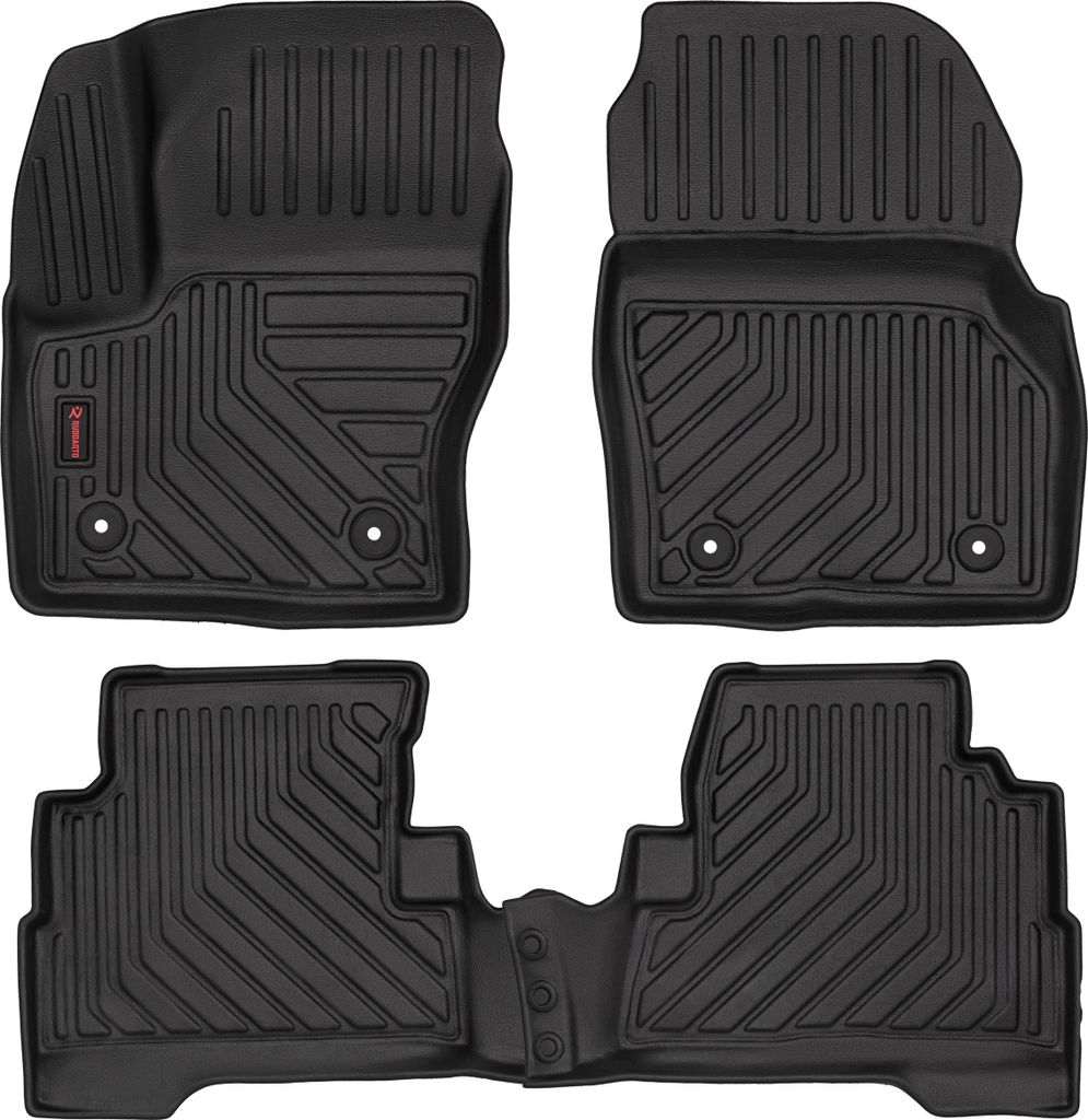 3D Gummimatten passend für Ford Kuga MK2 SUV (2012-2019) – Schwarz, hoher Rand, 4-tlg Set