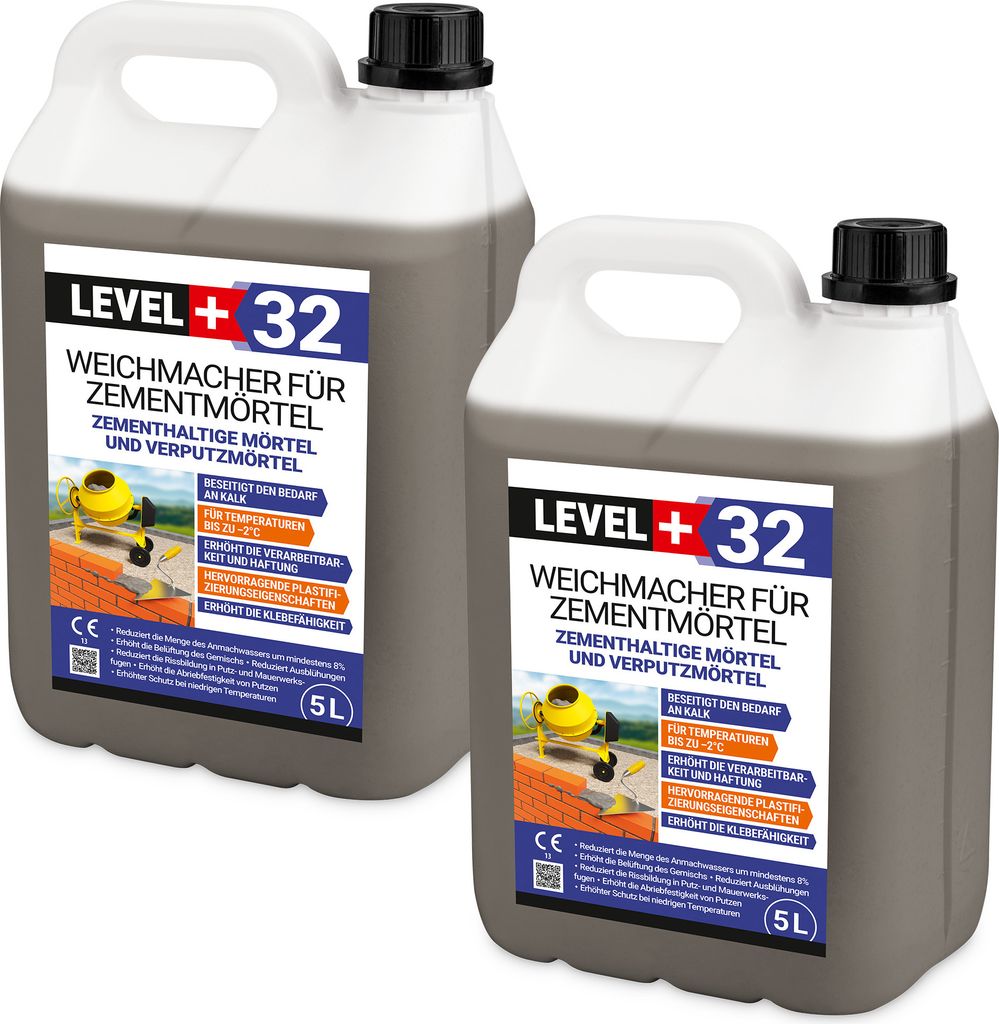 Plastificante per malta da muratura e intonaci 10L Level+32 Immagine del prodotto 