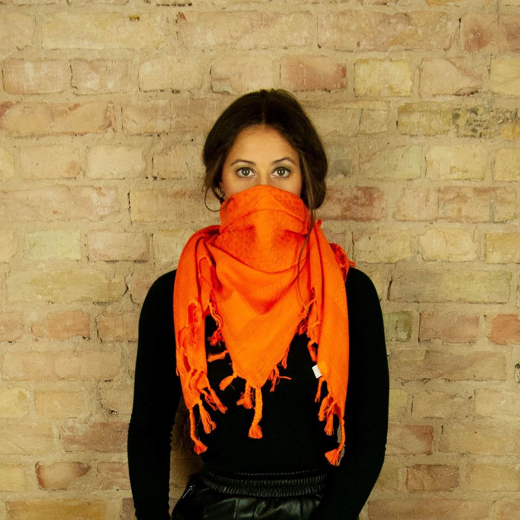 Palituch - orange - orange - Kufiya PLO Tuch Produktbild 8