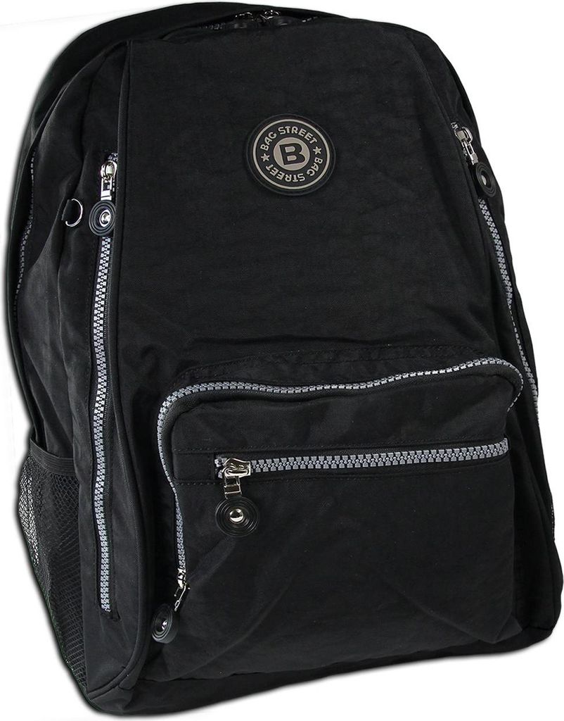 Bag Street Rucksack Nylon schwarz Rucksacktasche OTJ613S Produktbild 