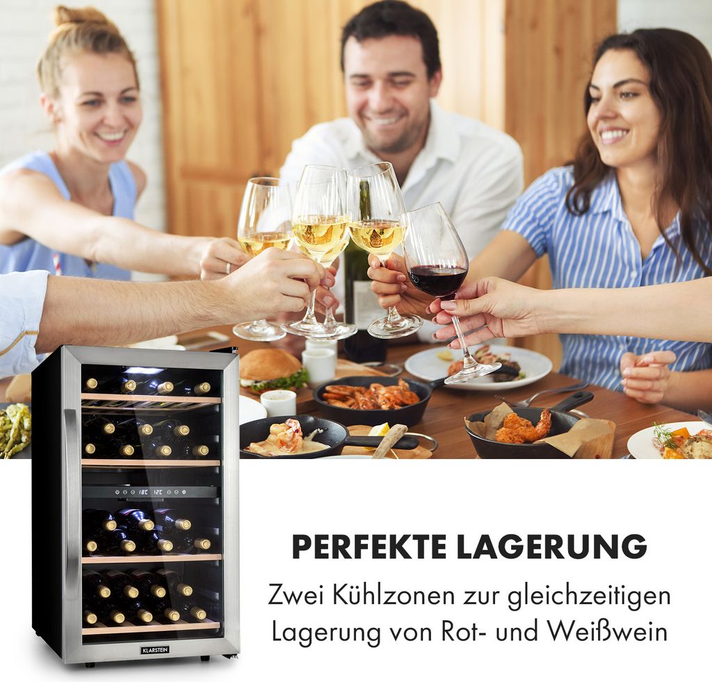 Klarstein Weinkühlschrank, Getränkekühlschrank Schmal, Produktbild 4